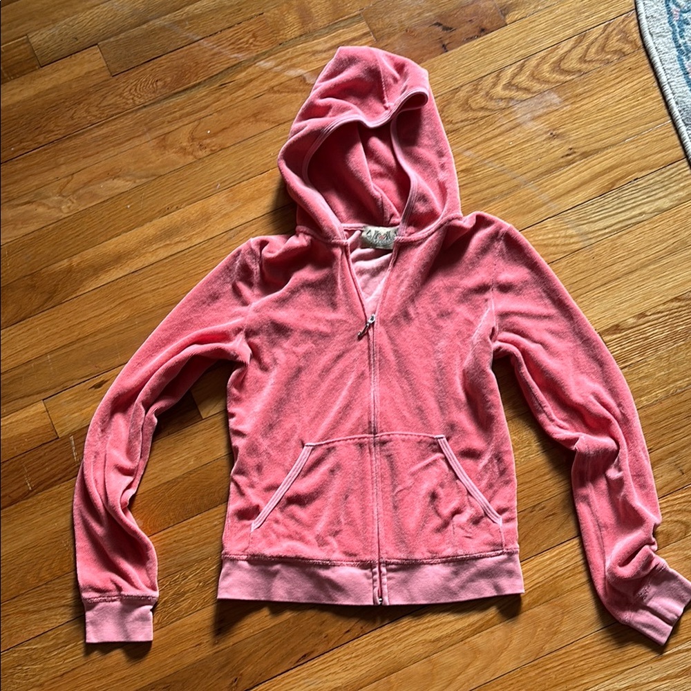 Pink Hooded Zip-Up Jacket